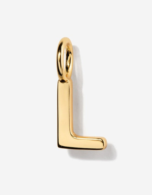 Load image into Gallery viewer, Uppercase Initial Charm - Gold by Little Sky Stone
