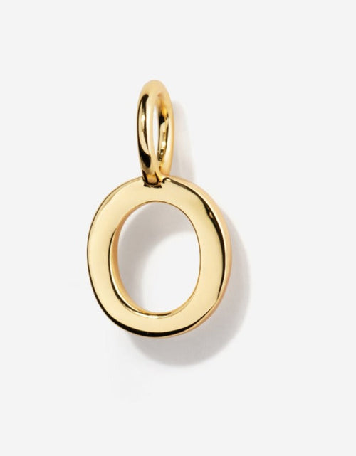 Load image into Gallery viewer, Uppercase Initial Charm - Gold by Little Sky Stone
