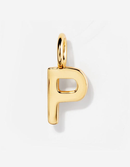 Load image into Gallery viewer, Uppercase Initial Charm - Gold by Little Sky Stone

