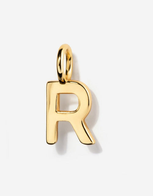 Load image into Gallery viewer, Uppercase Initial Charm - Gold by Little Sky Stone

