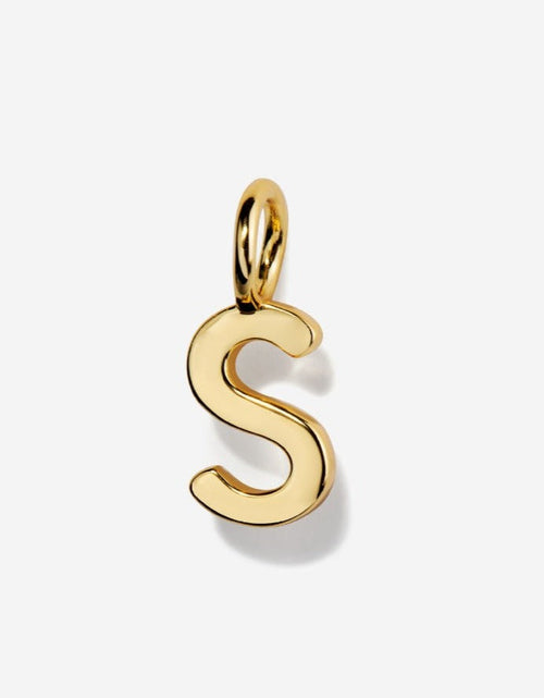 Load image into Gallery viewer, Uppercase Initial Charm - Gold by Little Sky Stone
