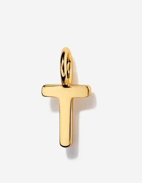 Load image into Gallery viewer, Uppercase Initial Charm - Gold by Little Sky Stone
