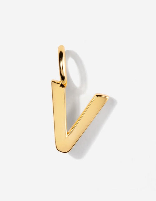 Load image into Gallery viewer, Uppercase Initial Charm - Gold by Little Sky Stone
