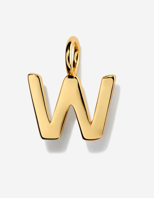 Load image into Gallery viewer, Uppercase Initial Charm - Gold by Little Sky Stone
