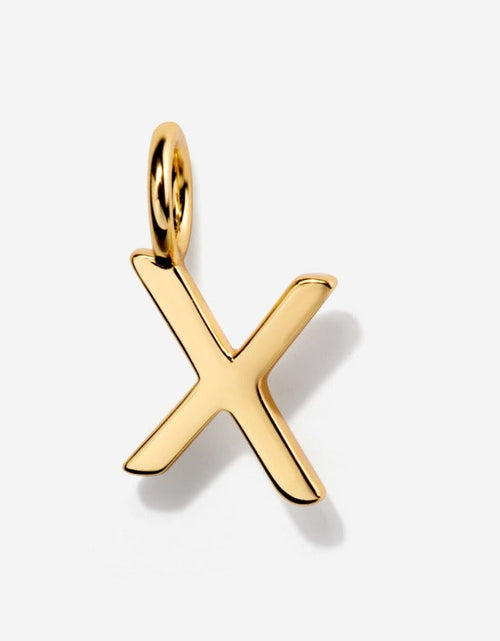 Load image into Gallery viewer, Uppercase Initial Charm - Gold by Little Sky Stone
