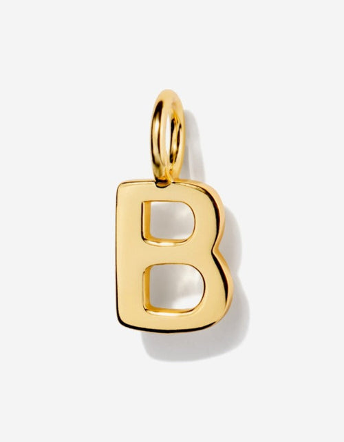 Load image into Gallery viewer, Uppercase Initial Charm - Gold by Little Sky Stone
