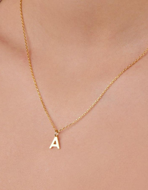 Load image into Gallery viewer, Uppercase Initial Charm - Gold by Little Sky Stone
