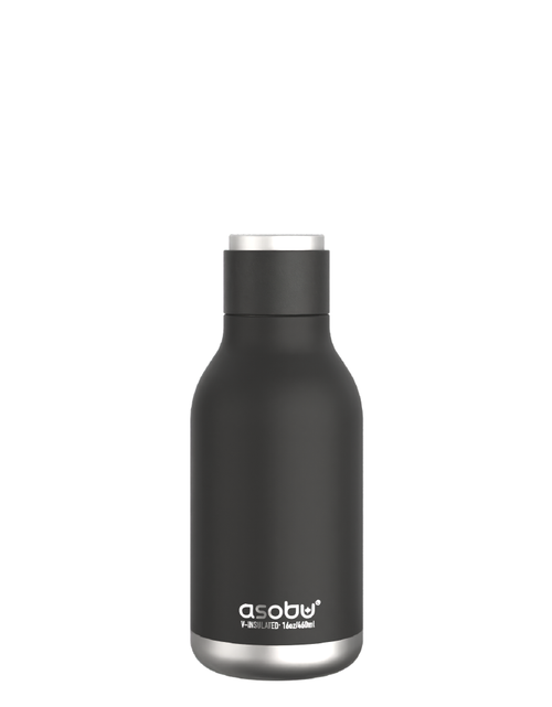 Load image into Gallery viewer, Urban Insulated and Double Walled Stainless Steel Bottle 16 Ounce by Asobu (Black) by ASOBU®
