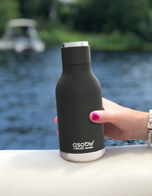 Load image into Gallery viewer, Urban Insulated and Double Walled Stainless Steel Bottle 16 Ounce by Asobu (Black) by ASOBU®
