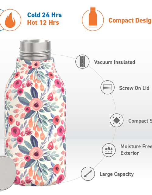 Load image into Gallery viewer, Urban Insulated and Double Walled Stainless Steel Bottle 16 Ounce by Asobu (Floral) by ASOBU®
