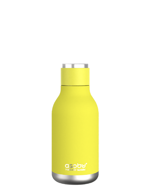Load image into Gallery viewer, Urban Insulated and Double Walled Stainless Steel Bottle 16 Ounce by Asobu (Lime) by ASOBU®
