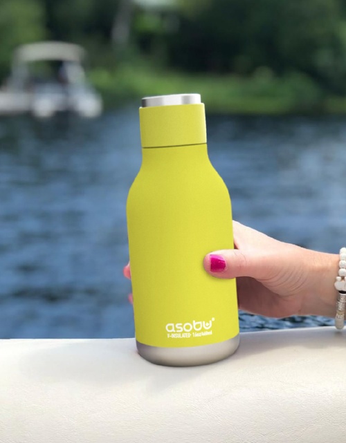 Load image into Gallery viewer, Urban Insulated and Double Walled Stainless Steel Bottle 16 Ounce by Asobu (Lime) by ASOBU®
