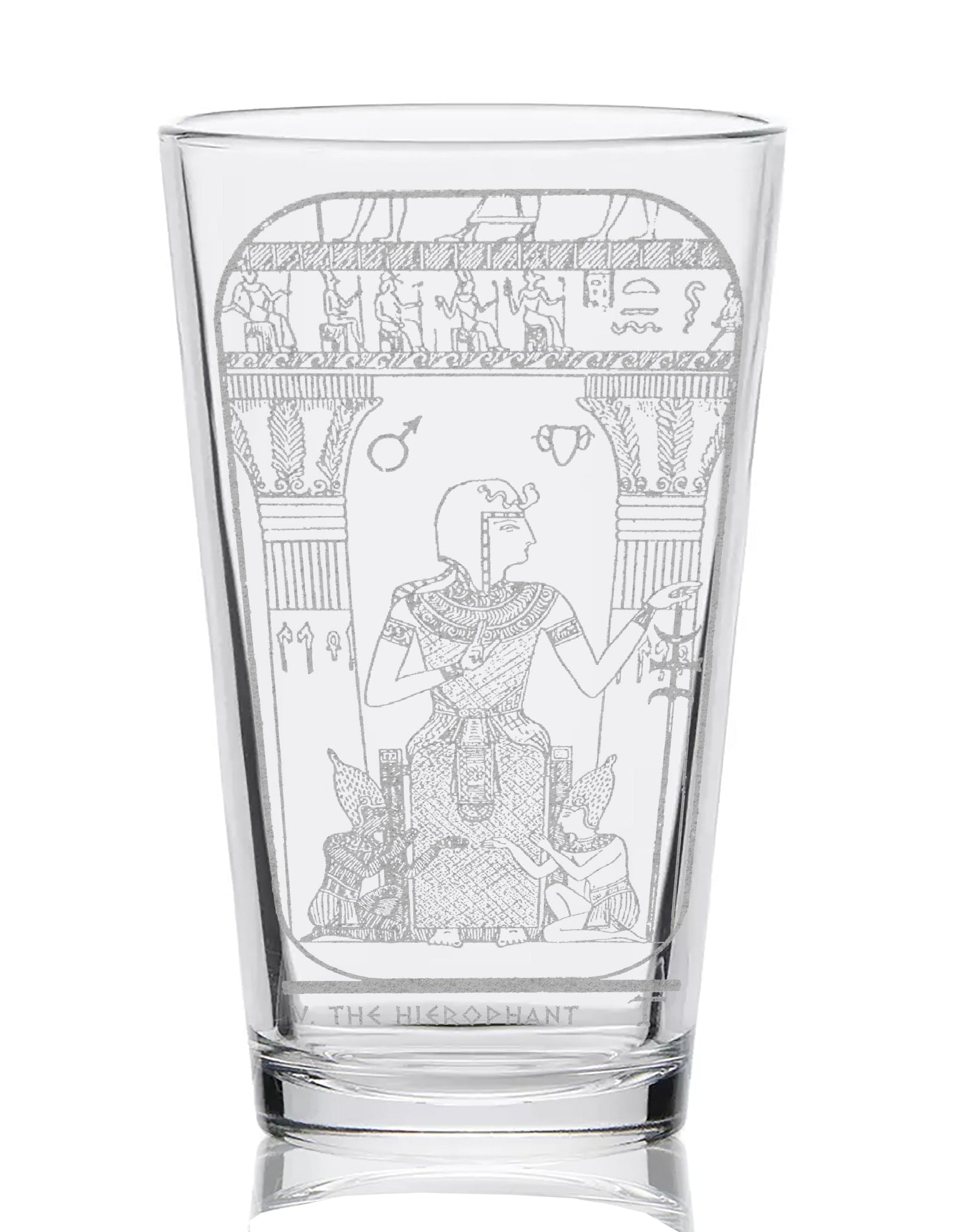 EGYPTIAN TAROT CARD Pint Glasses by LumEngrave