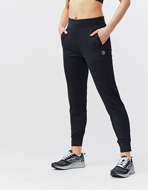 Load image into Gallery viewer, Valia Women's Black Jogger Pants
