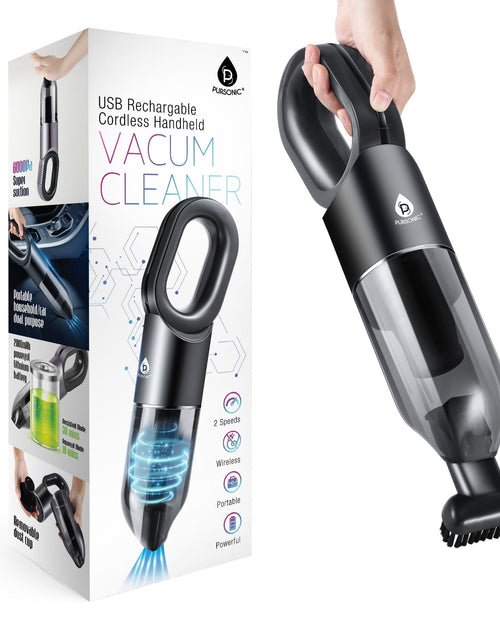 Load image into Gallery viewer, USB RECHARGEABLE CORDLESS HANDHELDS VACUUM CLEANER by Pursonic
