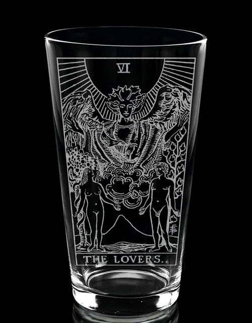 Load image into Gallery viewer, RIDER-WAITE TAROT CARD Pint Glasses by LumEngrave
