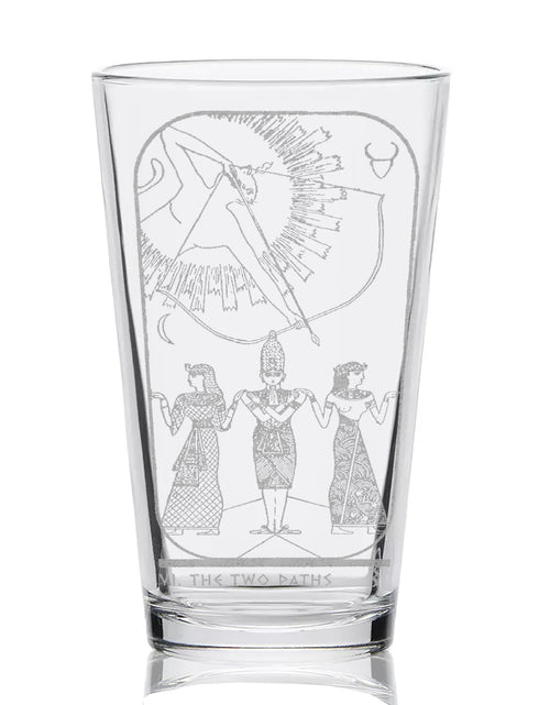 Load image into Gallery viewer, EGYPTIAN TAROT CARD Pint Glasses by LumEngrave
