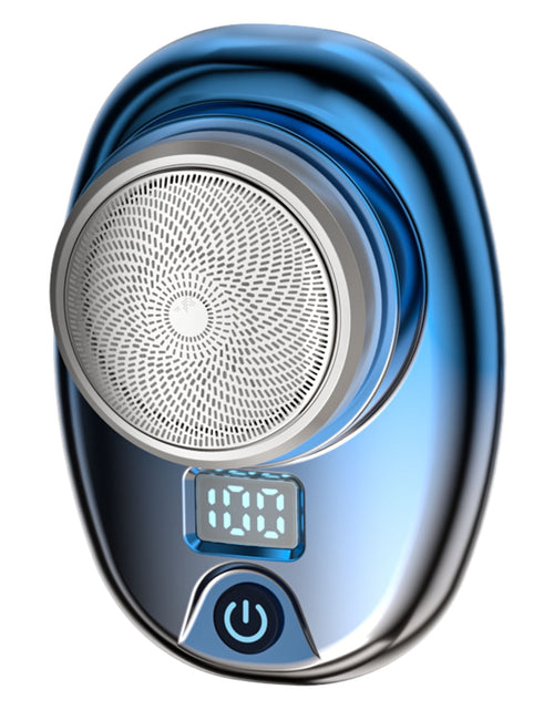 Load image into Gallery viewer, Portable Electric Shaver: Type-C Rechargeable, LED Display, Travel-Ready - Blue
