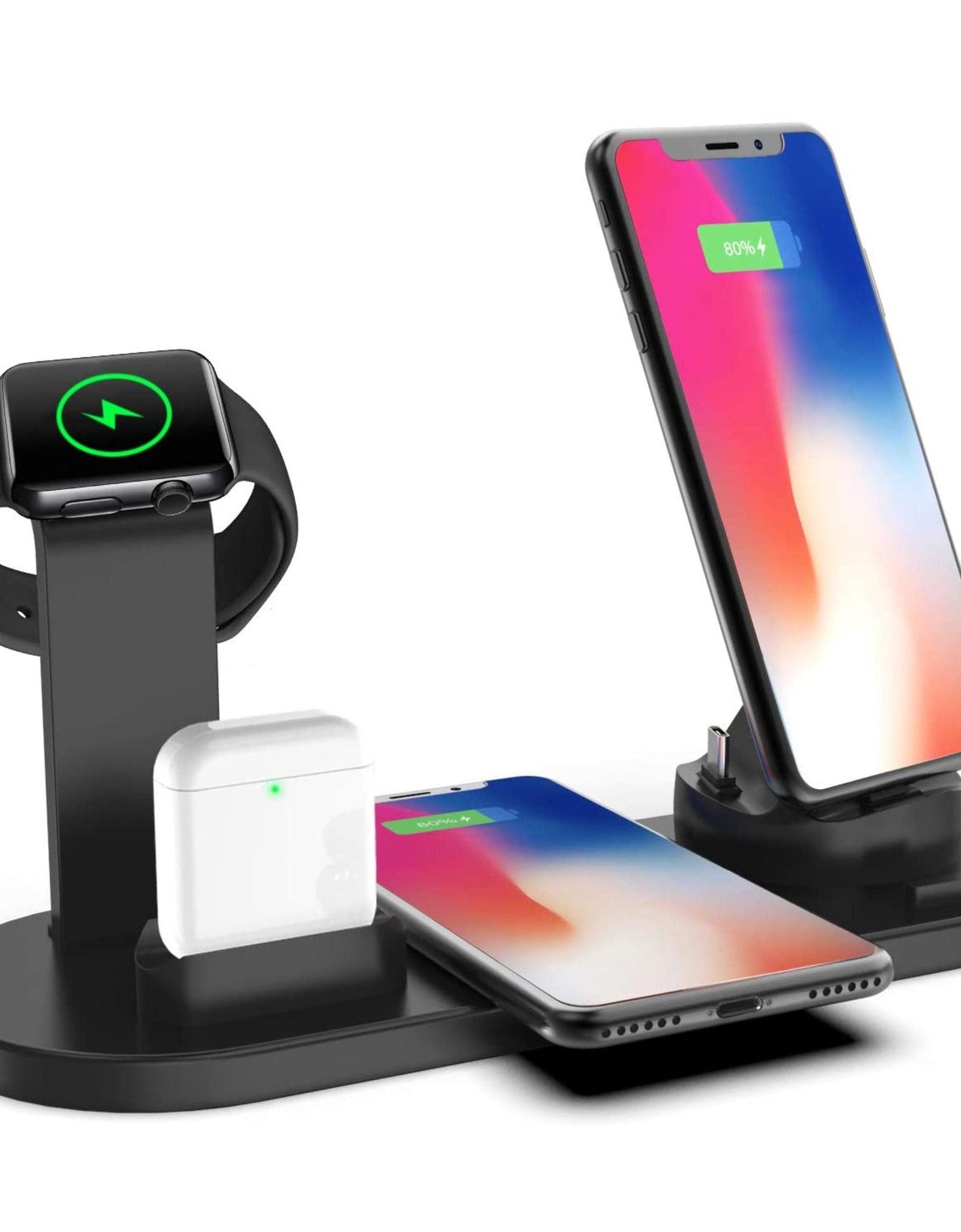 6-In-1 Wireless Charging Station W/ Watch Charger INCLUDED