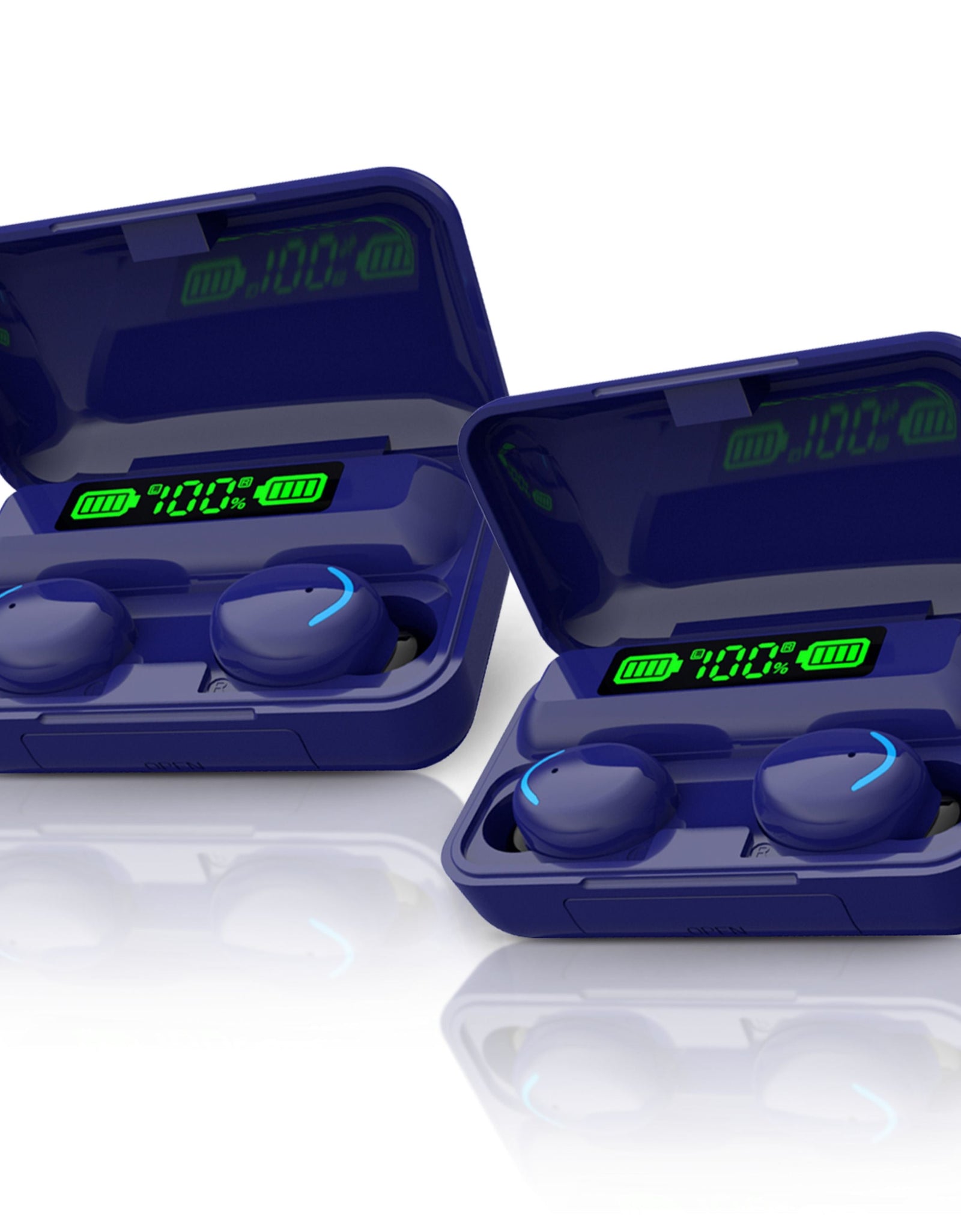 Flux 7 TWS Earbuds w/ Wireless Charging Case & Power Bank - 2-Pack