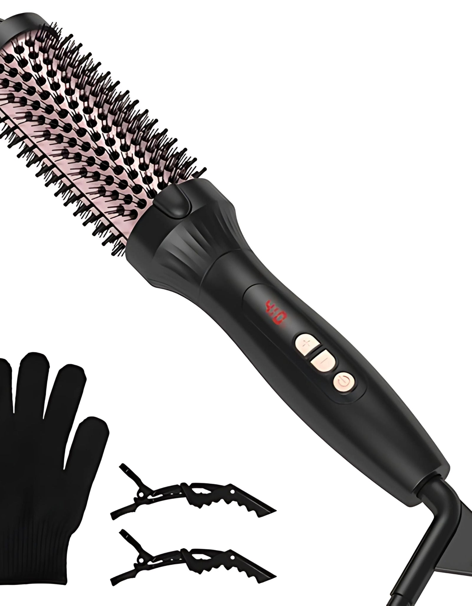 4-in-1 Hot-Air Brush: Curler, Dryer, Straightener for All Hair Types