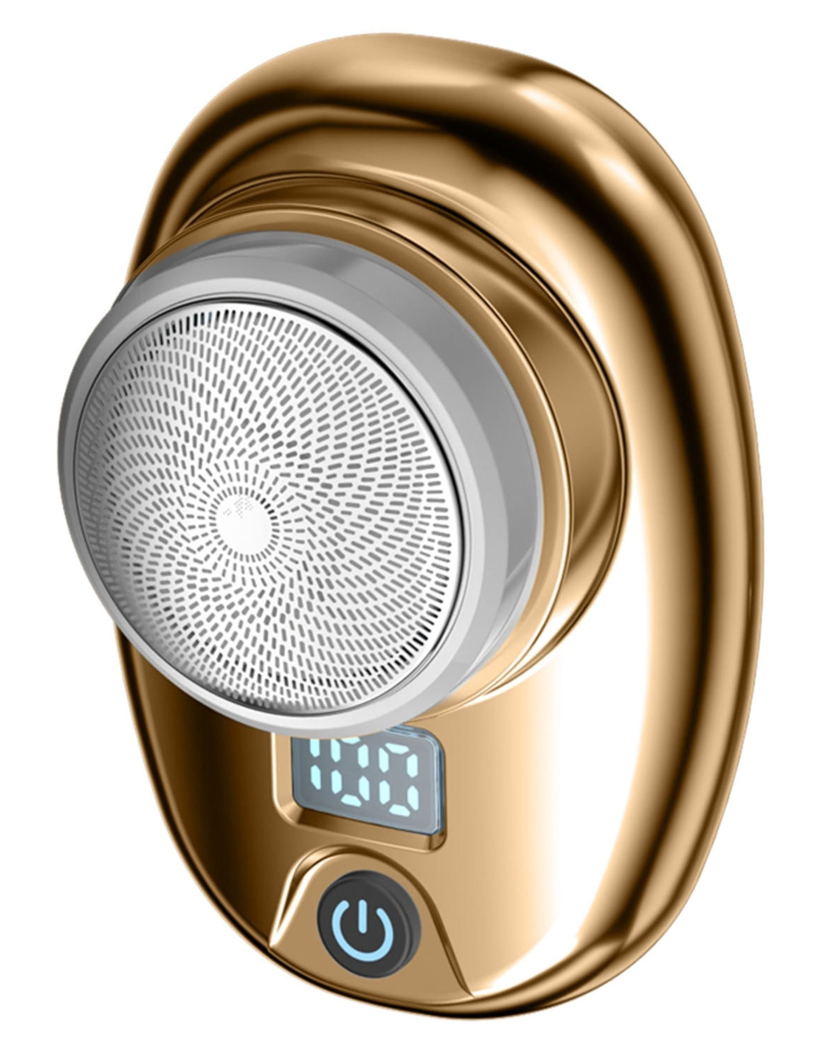 Portable Electric Shaver: Type-C Rechargeable, LED Display, Travel-Ready - Gold