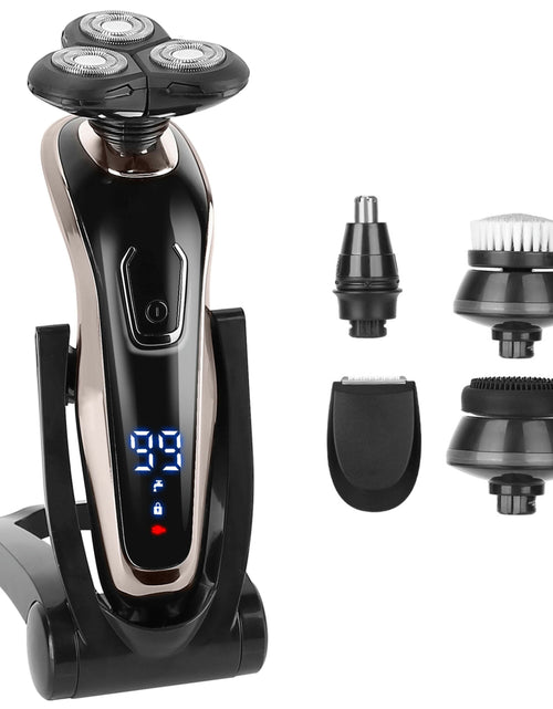 Load image into Gallery viewer, 5 In 1 Electric Razor Shaver Rechargeable Cordless Head Beard Trimmer Shaver Kit IPX6 Waterproof Dry Wet Grooming Kit
