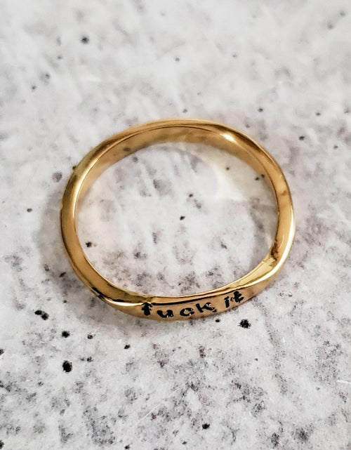 Load image into Gallery viewer, Vegan Dainty Gold Ring by Salt and Sparkle
