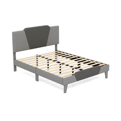 Load image into Gallery viewer, Full/Queen/Twin Velvet Upholstered Bed Frame with High Headboard-Full Size
