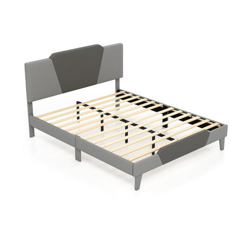 Load image into Gallery viewer, Full/Queen/Twin Velvet Upholstered Bed Frame with High Headboard-Queen Size
