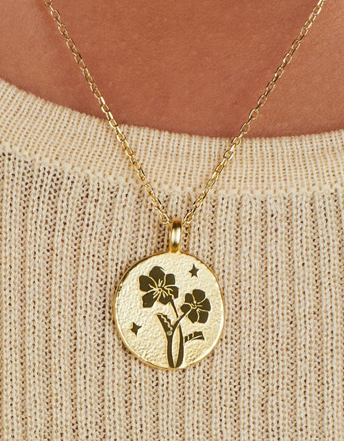 Load image into Gallery viewer, Violet Birth Flower Necklace - Feb by Little Sky Stone
