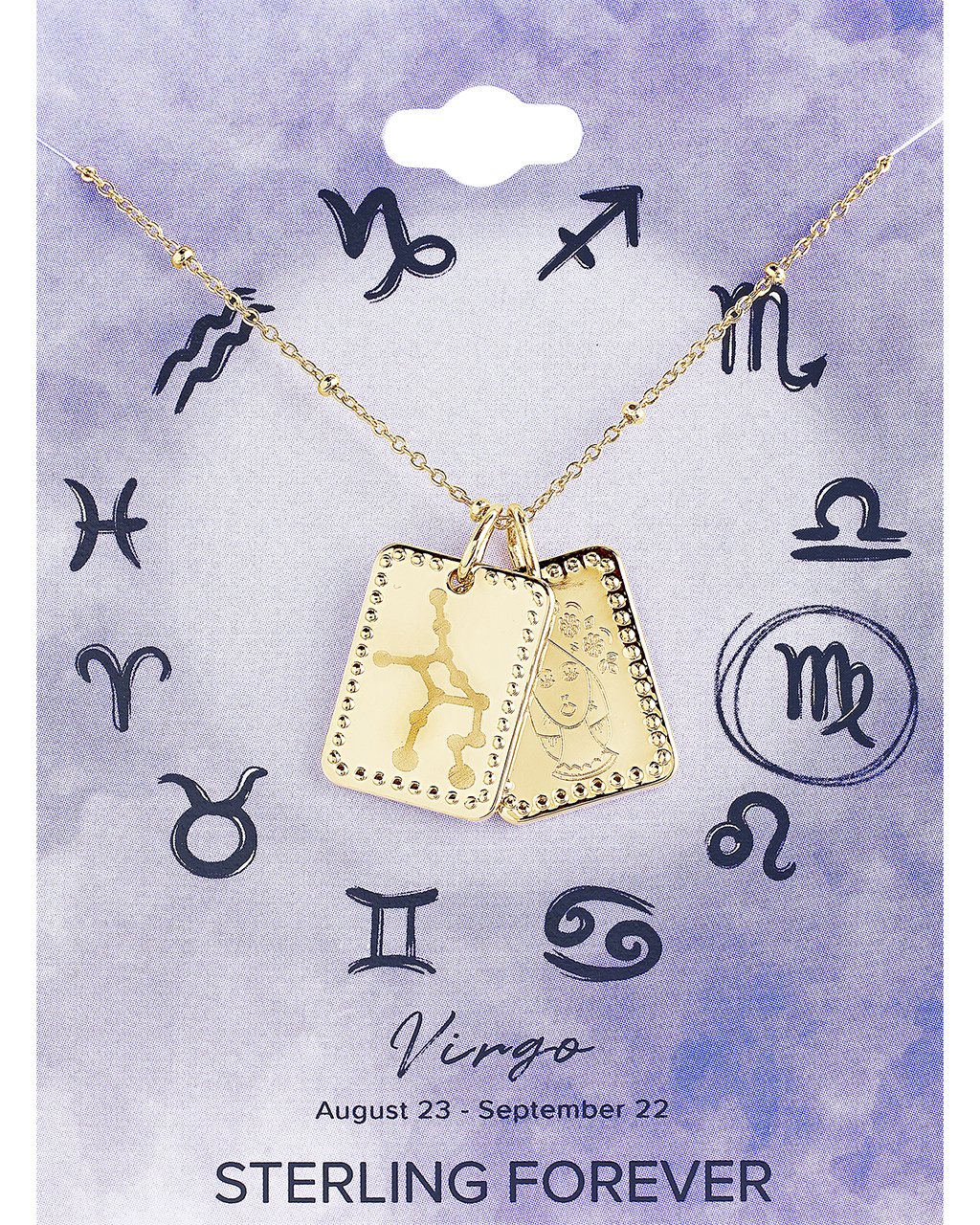 Zodiac Tag Necklace by Sterling Forever