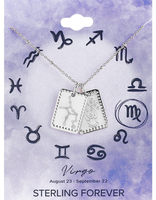 Load image into Gallery viewer, Zodiac Tag Necklace by Sterling Forever
