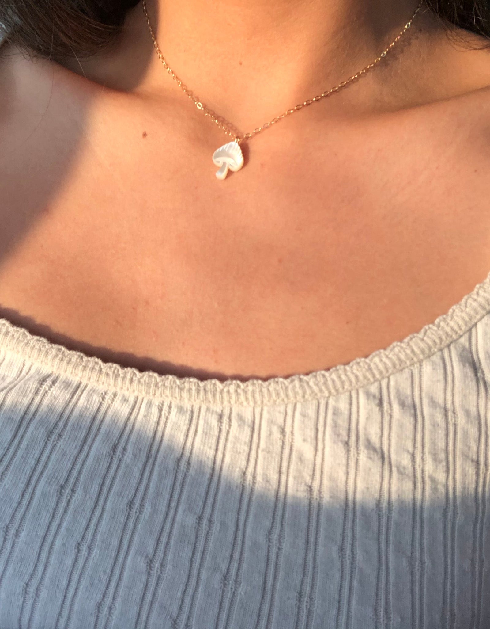 Vintage Mushroom Pearl Necklace by Urth and Sea