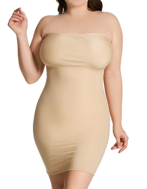 Load image into Gallery viewer, InstantFigure Shapewear Strapless Slimming Curvy Dress with Empire Waist WBD036C by InstantFigure INC
