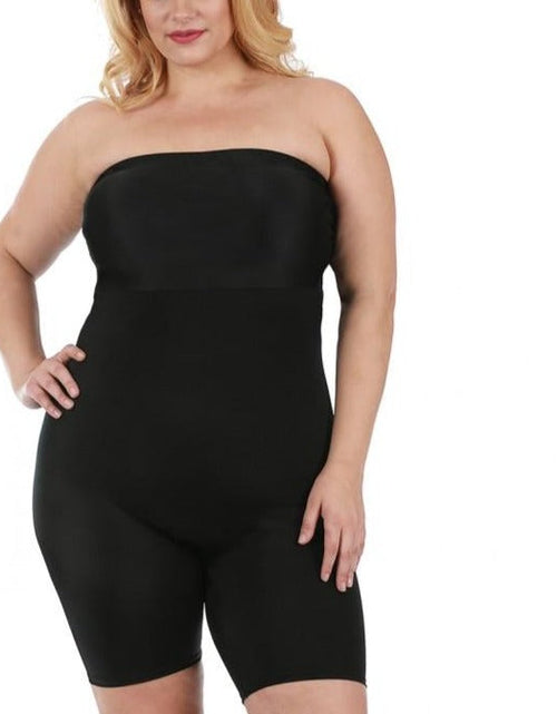 Load image into Gallery viewer, InstantFigure  Curvy Strapless Bandeau Shorts w/open gusset WBS011C by InstantFigure INC
