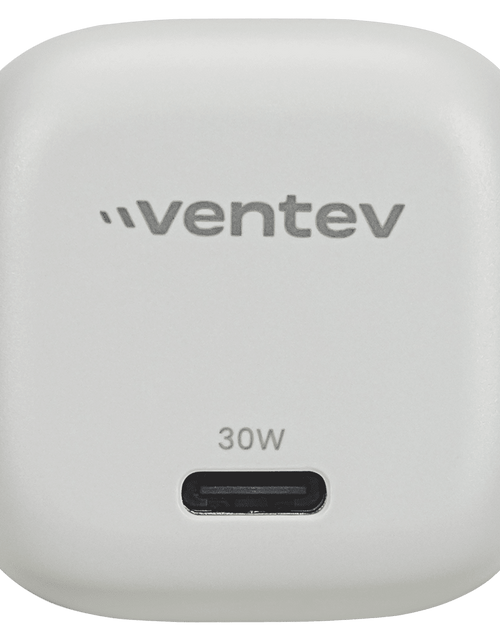 Load image into Gallery viewer, Ventev 30W PD PPS USB C GaN Mini Wall Charger Gray, White by Ventev
