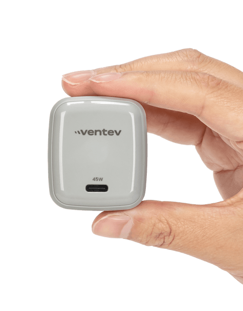 Load image into Gallery viewer, Ventev ULTRAFAST GaN Mini 45W Wall Charger and 5A USB C to USB C Cable by Ventev
