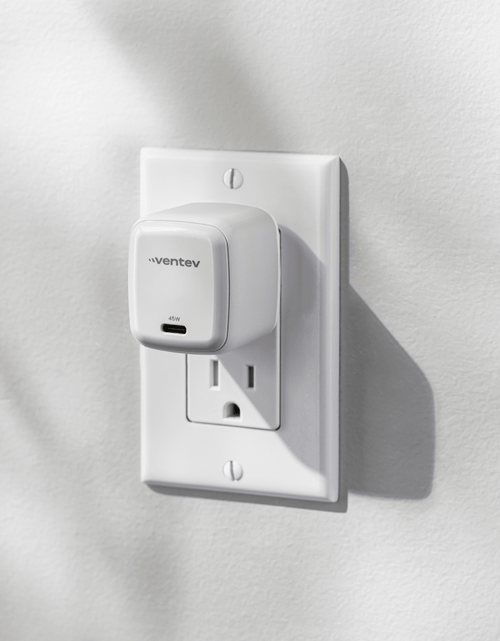 Load image into Gallery viewer, Ventev ULTRAFAST GaN Mini 45W Wall Charger and 5A USB C to USB C Cable by Ventev
