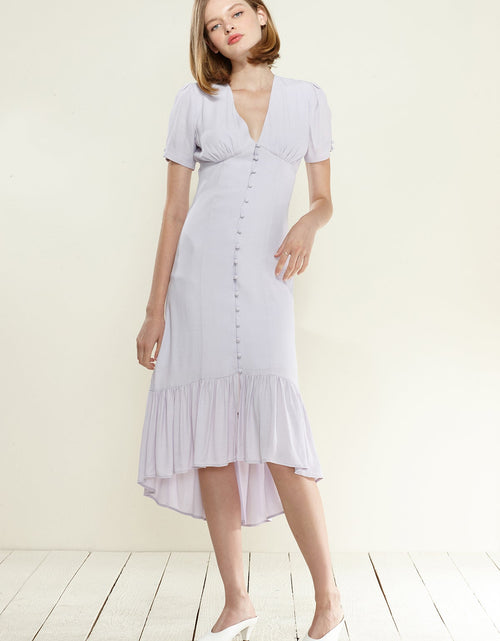 Load image into Gallery viewer, V-Neck Mermaid Button Down Maxi Dress by Shop at Konus
