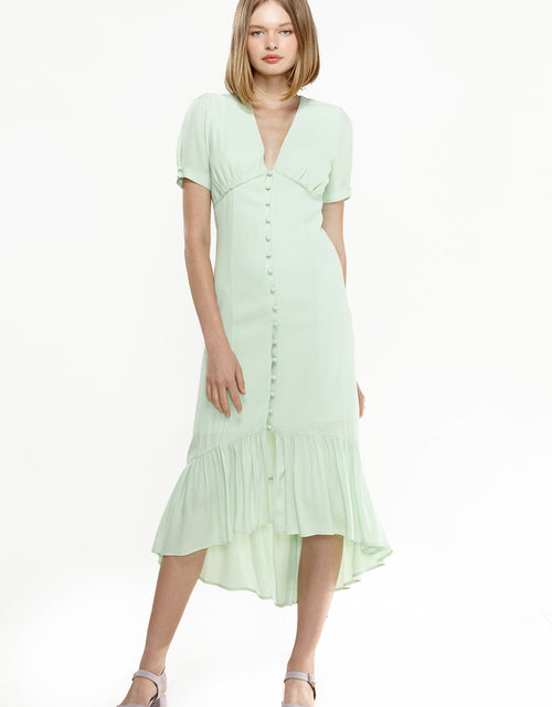 Load image into Gallery viewer, V-Neck Mermaid Button Down Maxi Dress by Shop at Konus
