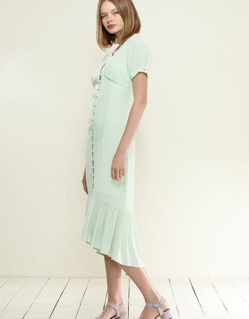 Load image into Gallery viewer, V-Neck Mermaid Button Down Maxi Dress by Shop at Konus
