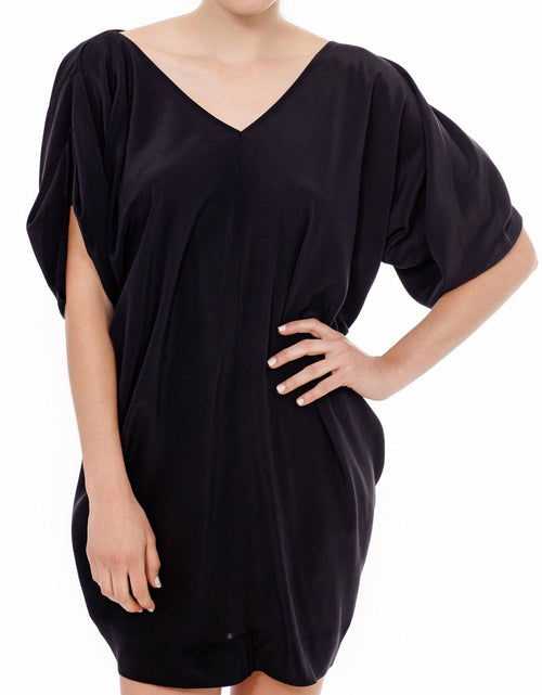 Load image into Gallery viewer, Women's 100% Silk Wide V Neck Dress by Shop at Konus
