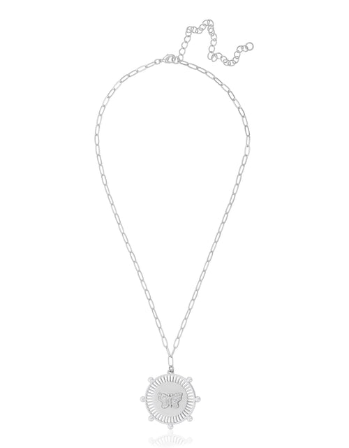 Load image into Gallery viewer, SALE Butterfly Medallion Necklace by Jennifer Miller Jewelry
