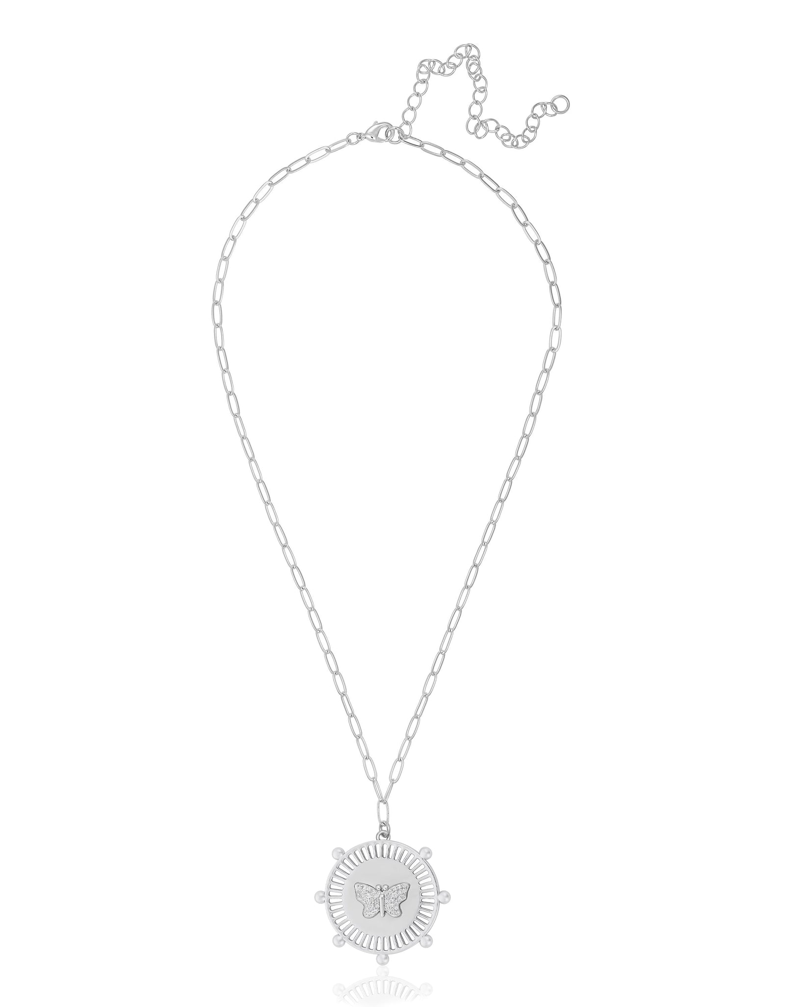 SALE Butterfly Medallion Necklace by Jennifer Miller Jewelry