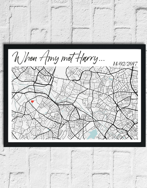 Load image into Gallery viewer, When We Met Personalised Date Any Place Country City Wall Decor Print by WinsterCreations™ Official Store
