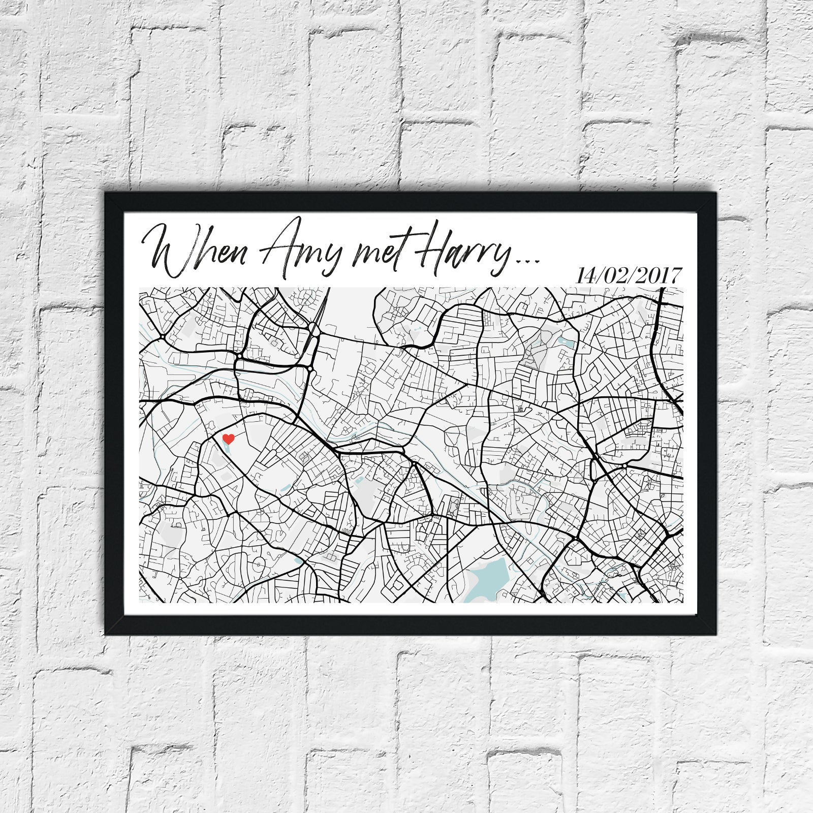 When We Met Personalised Date Any Place Country City Wall Decor Print by WinsterCreations™ Official Store