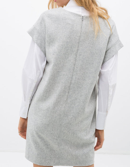Load image into Gallery viewer, Women's Casual Heather Grey V-Neck Dress by Shop at Konus
