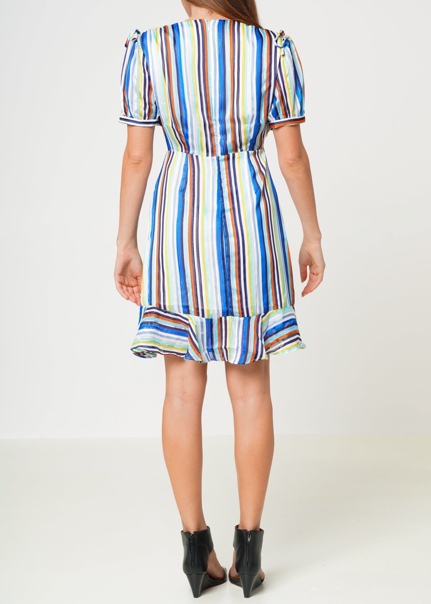 Multi-color Ruched Dress in Beach by Shop at Konus
