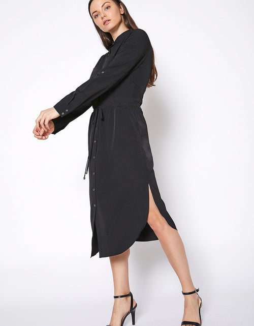 Load image into Gallery viewer, Women's Long Mock Neck Shirt Dress by Shop at Konus
